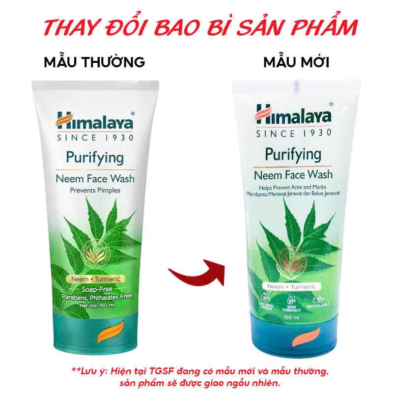Sữa Rửa Mặt Himalaya Dạng Gel Hỗ Trợ Giảm Mụn Chiết Xuất Lá Neem Purifying Neem Face Wash