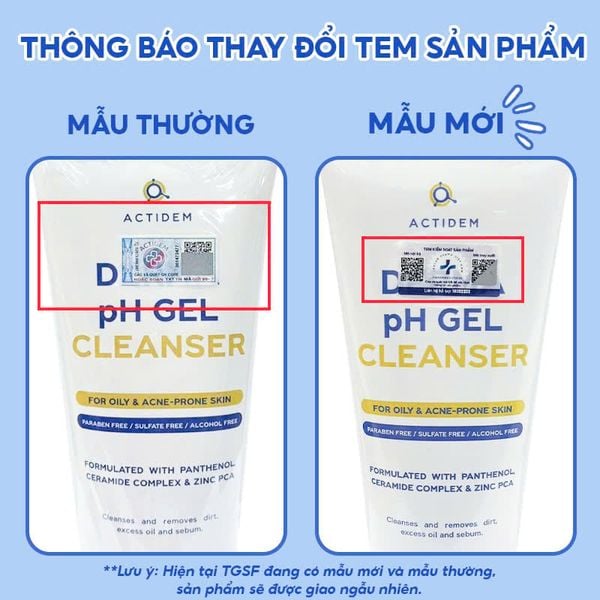  Gel Rửa Mặt Actidem Dành Cho Da Dầu Mụn Derma pH Gel Cleanser 150ml 