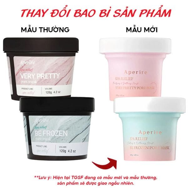  Mặt Nạ Đất Sét Aperire Cải Thiện Lỗ Chân Lông, Kiểm Soát Dầu, Làm Dịu Da Spa Relief Pore Mask 120g 