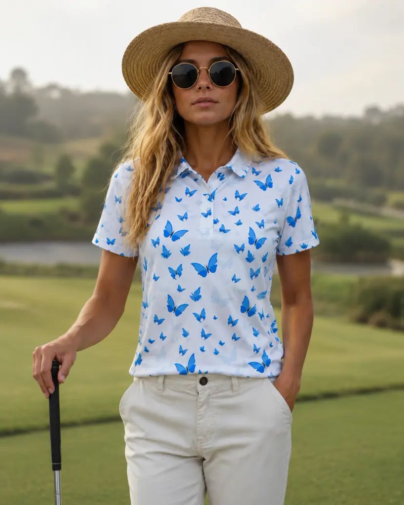 Áo Golf Nữ Tay Ngắn Butterfly Garden Wildside Polo-Ultracool WS1001012