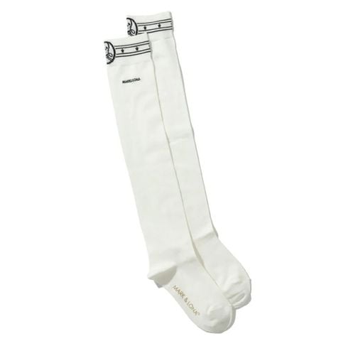 Vớ golf nữ cổ cao Sally High Socks MLF-3A-FS41 (White) | MARK & LONA