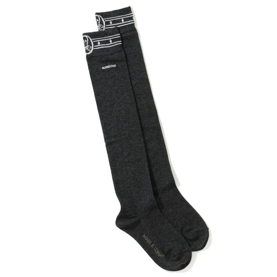 Vớ golf nữ cổ cao Sally High Socks MLF-3A-FS41 (Charcoal)  | MARK & LO