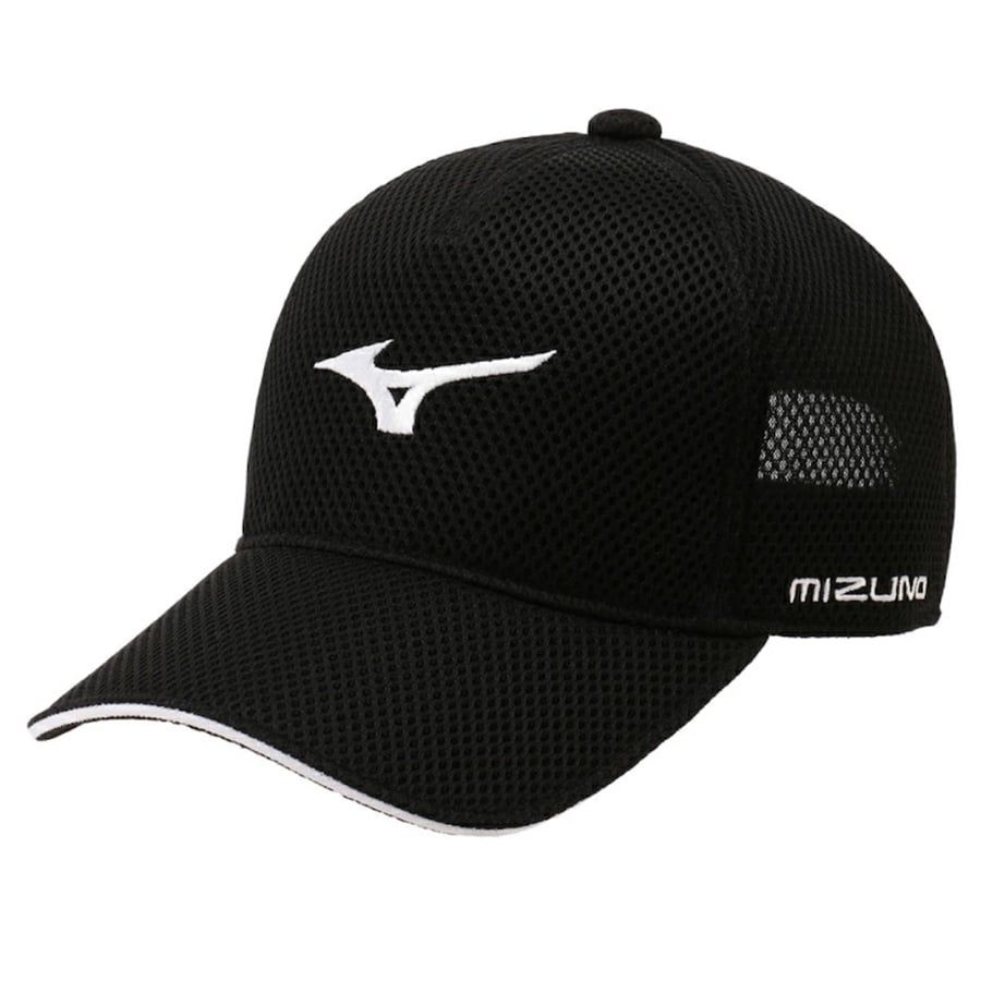 Nón kết golf nam DOUBLE RUSSELL MESH CAP BLACK E2MWA00609 | Mizuno