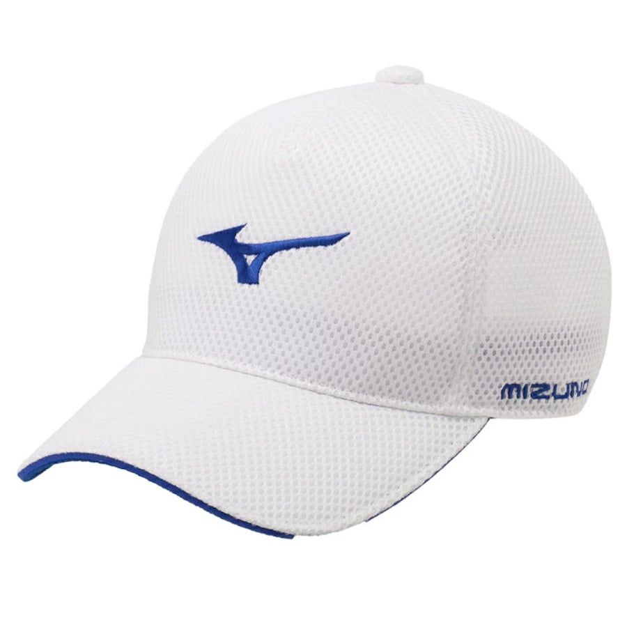 Nón kết golf nam DOUBLE RUSSELL MESH CAP WHITE/BLUE E2MWA00671 | Mizun