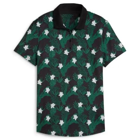 Áo golf nữ tay ngắn W MATTR Tropic SS Polo - Puma Black - Vine 62392502 | PUMA