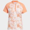 Áo golf nữ tay ngắn Women's Floral Golf Polo Shirt Coral Fusion IB4532