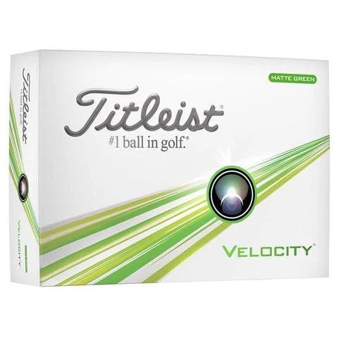 Hộp 12 bóng golf Velocity màu 2 lớp Matte Green 2024 MEGA SALE | Titleist