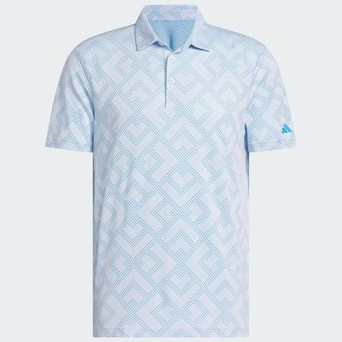 Áo golf nam tay ngắn POLO ULTIMATE365 JACQUARD Crystal Sky / Lucid Ray Blue KB1394 | Adidas