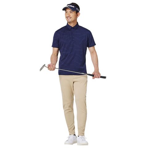 Áo golf tay ngắn nam TM Jacquard S/S 2MFPO-UN342 Navy U26721 | TaylorMade