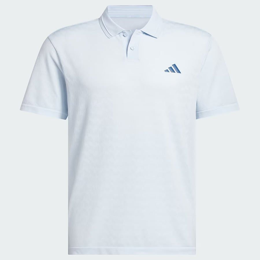 Áo golf nam tay ngắn Tour Smls Polo Crystal Sky / White KG3028 | Adida