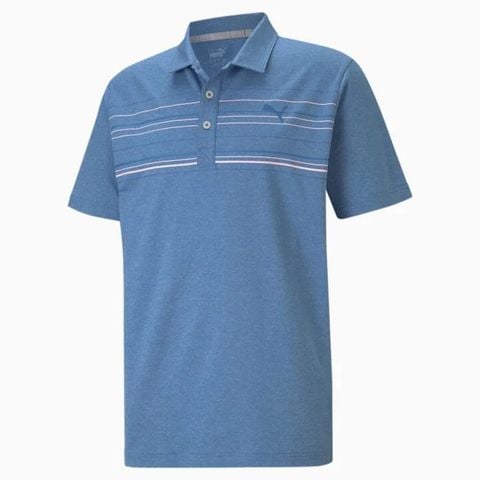 Áo golf tay ngắn nam MATTR Hazard Polo - Star Sapphire Heather-Pink 59910503 | PUMA