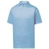 Áo golf nam tay ngắn Allover Floral Lisle Blue/Aqua 31493  | FootJoy