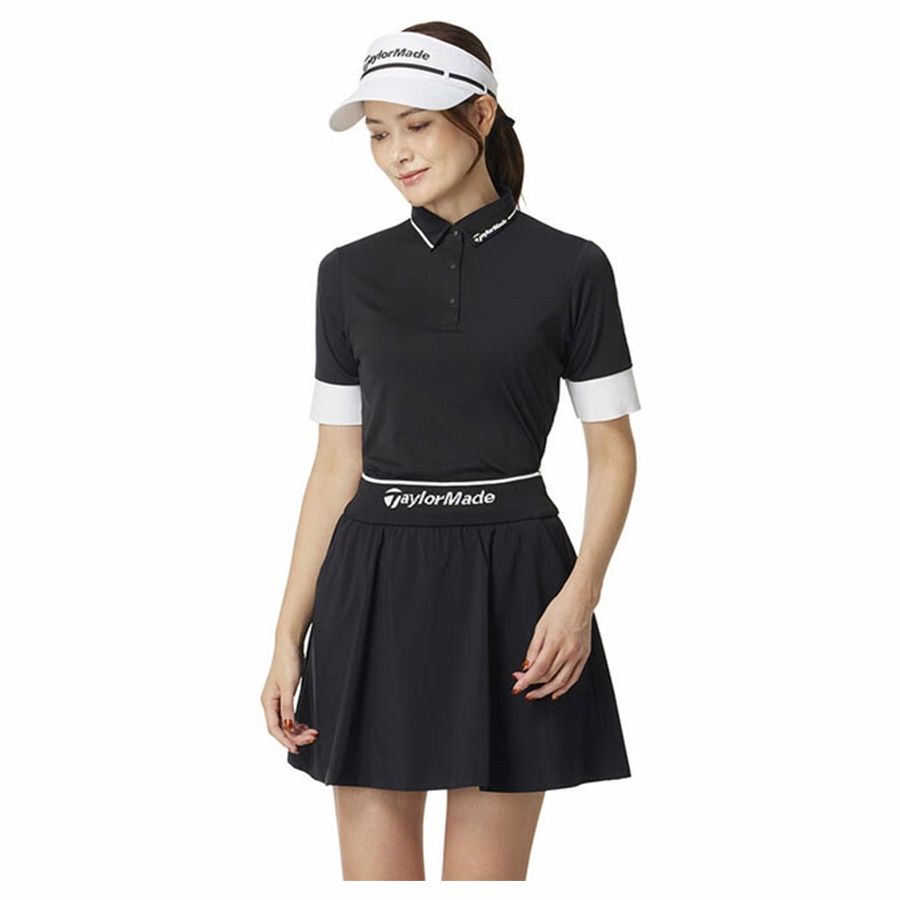 Áo golf nữ tay ngắn Contrast Rib S/S Polo Shirt 2WSPO-UN683 BLACK M133