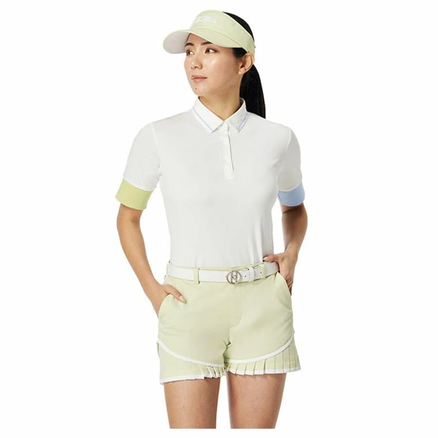 Áo golf nữ tay ngắn Contrast Rib S/S Polo Shirt 2WSPO-UN683 WHITE M133