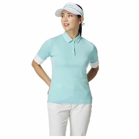 Áo golf nữ tay ngắn Contrast Rib S/S Polo Shirt 2WSPO-UN683 TURQUOISE M13383 | TaylorMade