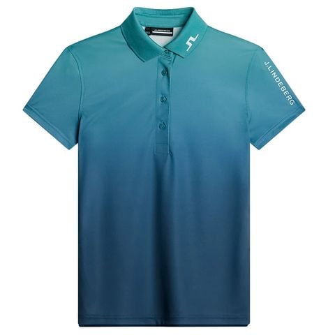 Áo golf nữ tay ngắn Tuva Polo WH24/PS25 Spectrum Fade Teal L GWJT12639-M535 | J.Lindeberg