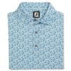 Áo Golf Tay Ngắn FootJoy  Allover Floral Print Lisle, Self Collar Whit