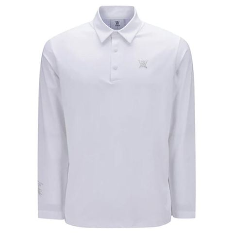 Áo golf nam tay dài Band Detail Long T-Shirt - White AGEMMTS22WH | Anew Golf
