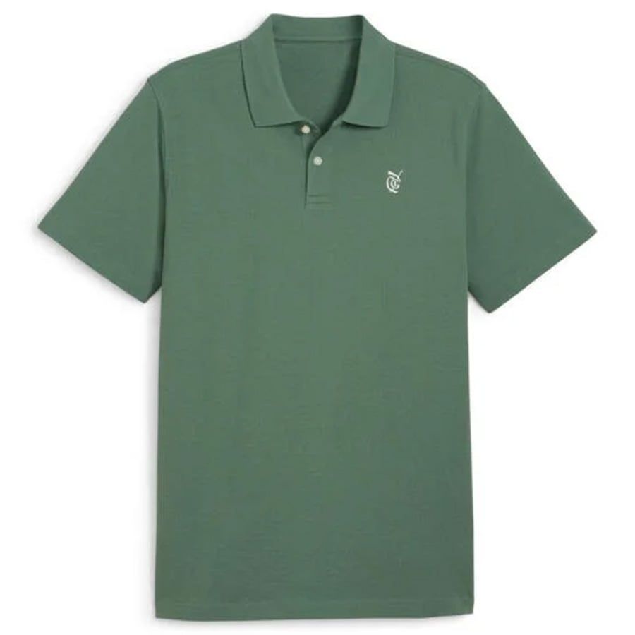 Áo golf tay ngắn nam Puma x Quiet Golf Post Round Polo - Deep Forest 6