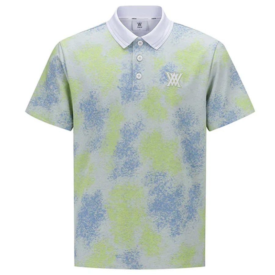 Áo golf nam tay ngắn Sprinkled Pattern Short T-Shirt - Lime AGEMMTS12L