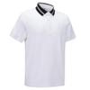 Áo golf nam tay ngắn Mesh Block Knit Collar Shot T-Shirt - White AGEMM
