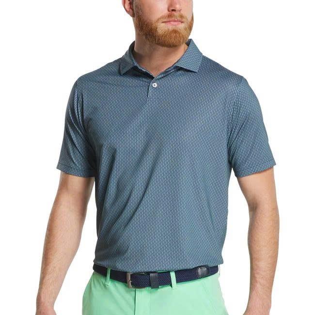 Áo Golf Nam Tay Ngắn Bracket Print Lisle Navy 37453 | FootJoy