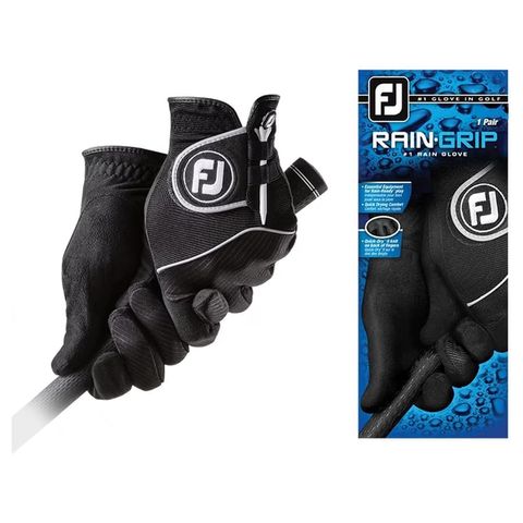 Cặp Găng Tay golf nữ RAINGRIP Pair Blk/Grey 66080E | FootJoy