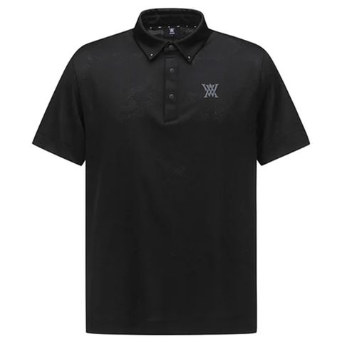 Áo golf nam tay ngắn Jacquard Collar Short T-Shirt - Black AGEMMTS50BK | Anew Golf