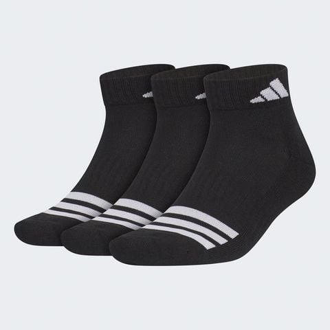 Vớ cổ cao 3 Pack Ankle Socks Black JD6570 | Adidas