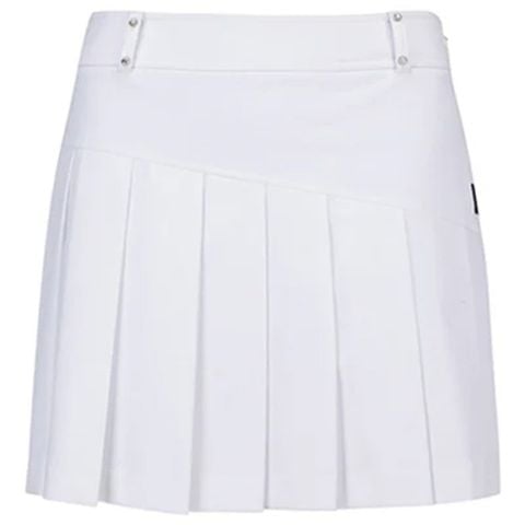 Váy golf Logo Band Point Pleats Skirt - White AGESWSQ02WH | Anew Golf