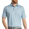 Áo Golf Tay Ngắn FootJoy  Allover Floral Print Lisle, Self Collar Whit