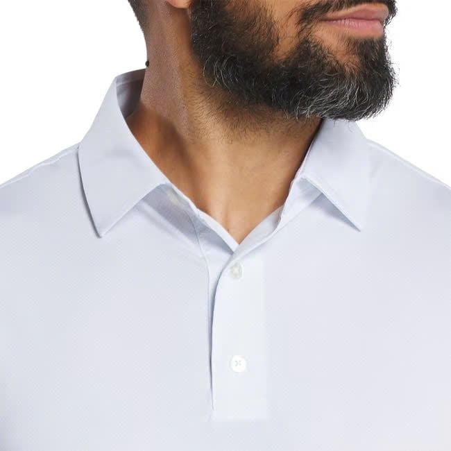 Áo golf nam tay ngắn Tonal Dot Print Lisle WHITE 37498 | FootJoy