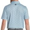 Áo Golf Tay Ngắn FootJoy  Allover Floral Print Lisle, Self Collar Whit