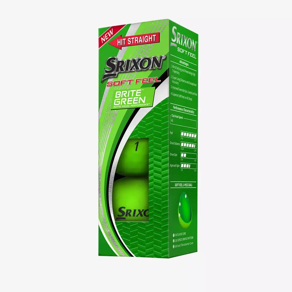 Hộp 12 Bóng Golf Soft Feel 12 Brite Green - 2022 | Srixon