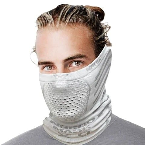 Khẩu Trang X9 2-in-1 Reversible Breathable Thermal Neck Warmer White-Grey | NAROO