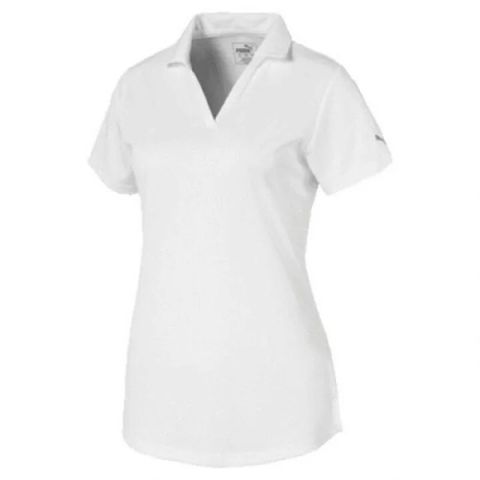 Áo golf nữ tay ngắn W Icon Golf Polo - Bright White 59680002 | PUMA