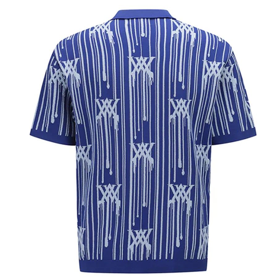 Áo golf nam tay ngắn Rain Logo Short Sleeve Sweater - Royal Blue AGEMM