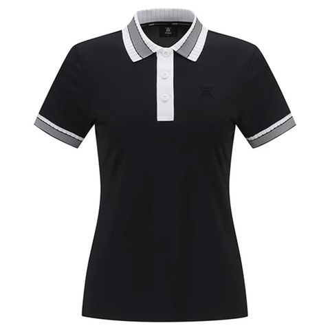 Áo golf nữ tay ngắn Collar Color Block Short T-Shirt - Black AGEMWTS04BK | Anew Golf