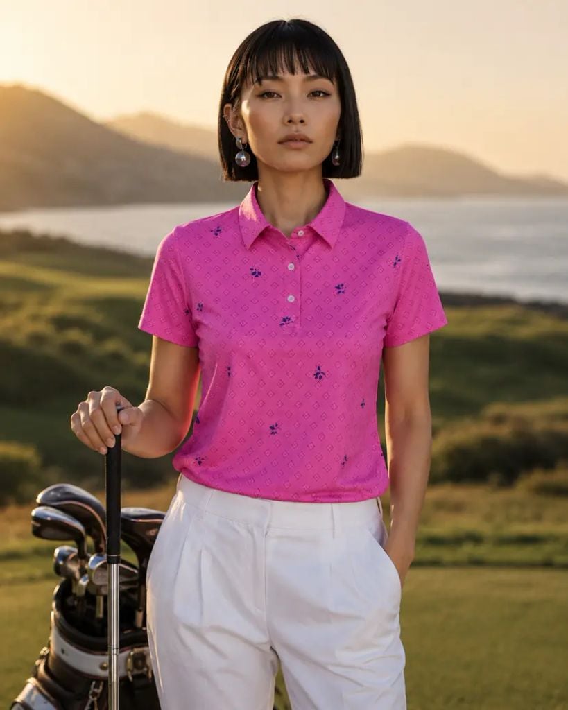 Áo Golf Nữ Tay Ngắn Pink Palm Wildside Polo - Ultracool WS1001012-15 |