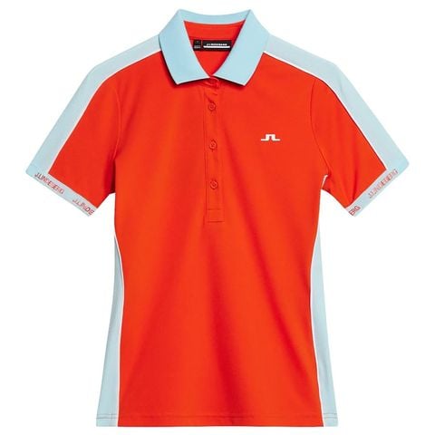 Áo golf nữ tay ngắn Demi Polo Tangerine Tango GWJT09011-G016 | J.Lindeberg