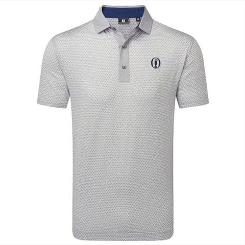 Áo Golf Tay Ngắn FootJoy Eu 25Open Rock Prt Lsl Grey 38878  | FootJoy