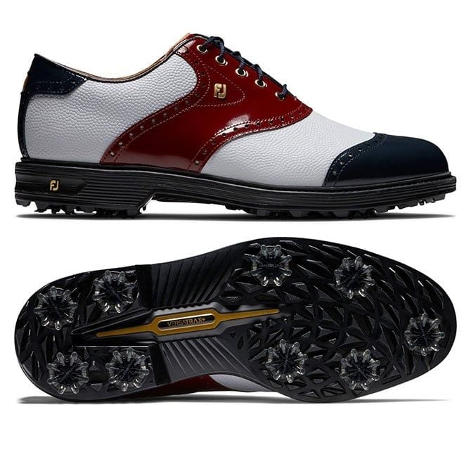 Giày Golf Nam FJ DJ PREM 100 YRS WHT/NVY/RED 54393 | FootJoy | Tặng 1