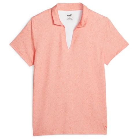 Áo golf nữ tay ngắn W Mattr Tidal Wave SS Polo - Fizzy Sun-White Glow 62163203 | PUMA