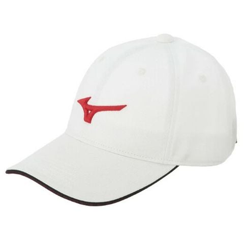 Nón kết golf nam RB LOGO TOUR CAP WHITE/RED E2MW2A0776 | Mizuno
