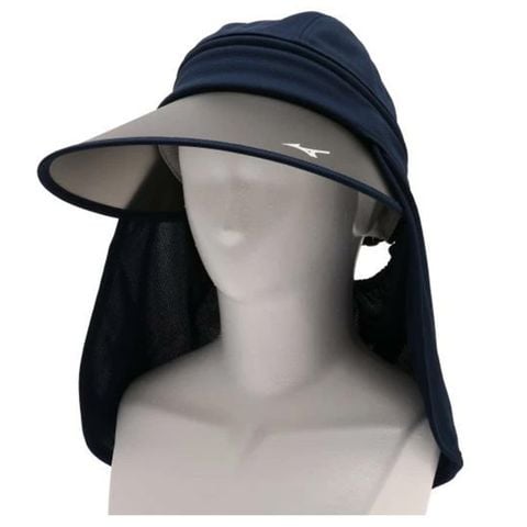 Nón kết golf nữ che gáy 4-WAY UV VISOR DEEP NAVY E2MWA22414 | Mizuno