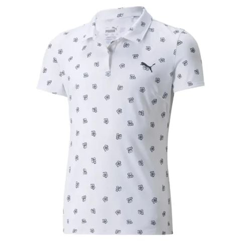 Áo golf tay ngắn trẻ em MATTR Hibiscus Polo Girls - Bright White 53434501 | PUMA