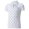 Áo golf tay ngắn trẻ em MATTR Hibiscus Polo Girls - Bright White 53434