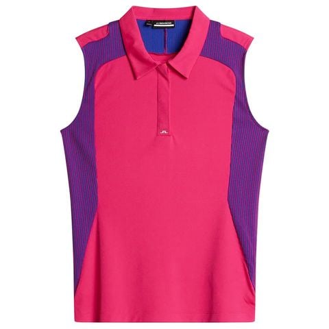 Áo golf nữ tay ngắn Betsy Sleeveless Polo Pink Peacock GWJT10716-S153 | J.Lindeberg