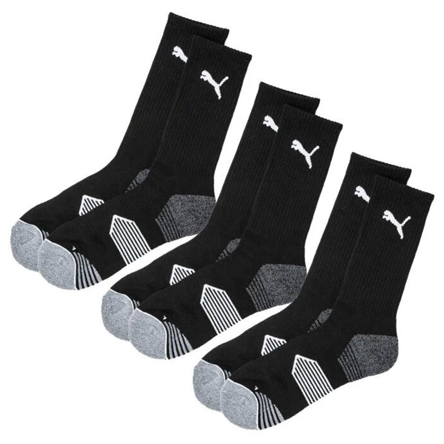 Combo 3 đôi vớ golf PUMA ESSENTIAL CREW CUT 3 PAIR PACK - Puma Black 8