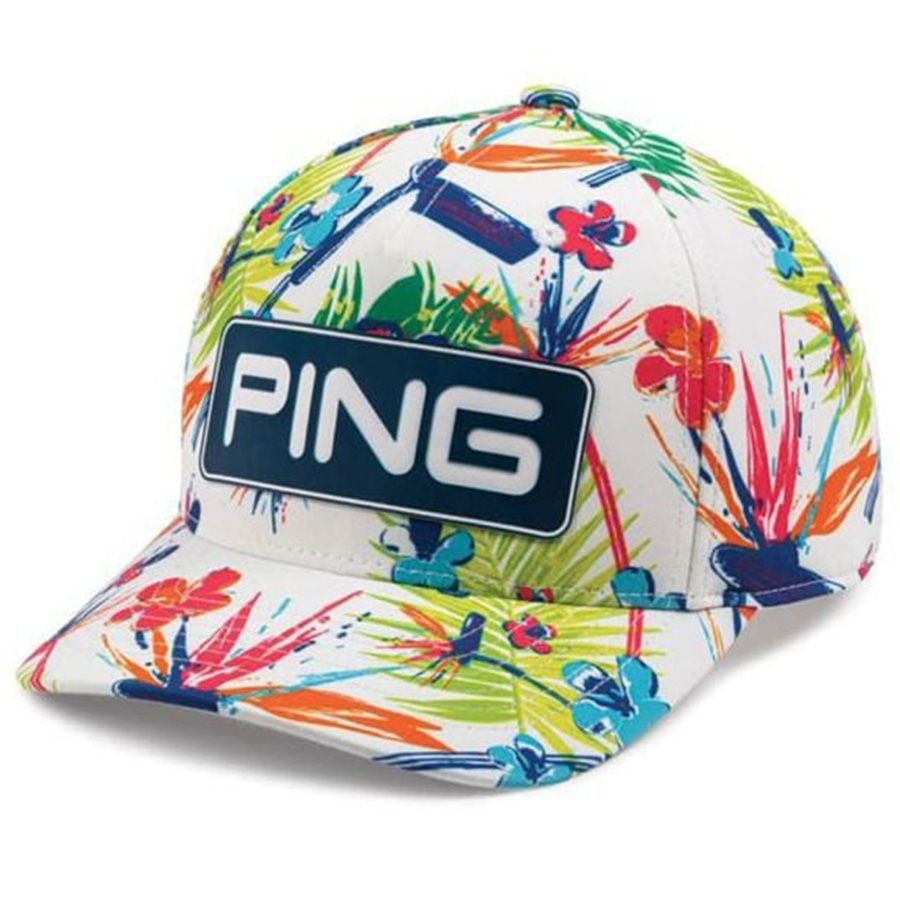 Nón kết golf nam WHITE PARADISE FLEXFIT CAP36627-102 | PING